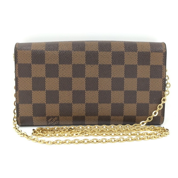 Louis Vuitton Portefeuille Croisette Chain Wallet Damier Ebene - Picture 3 of 7